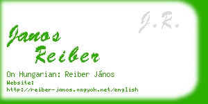 janos reiber business card